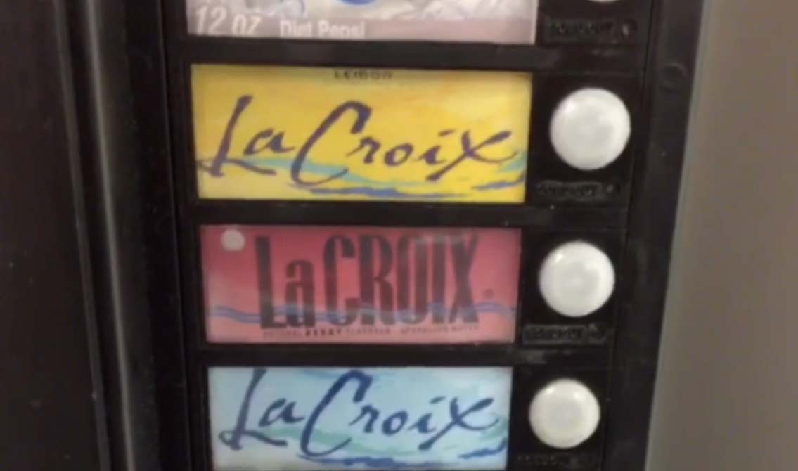 LaCroix Vending Machine In Use at Work